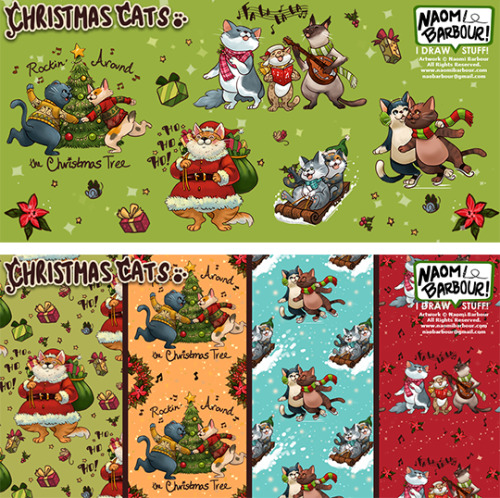 a collection of christmas cats, cuz, you know, you can never have enough cats or christmas collectio