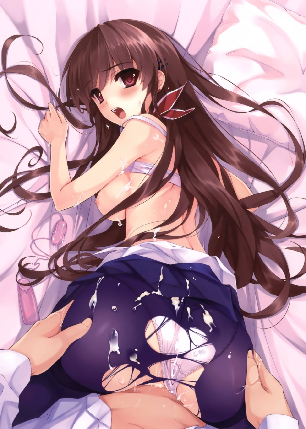 eroge-hentai:  Hentai Alphabet:  R is for Ripped Stockings
