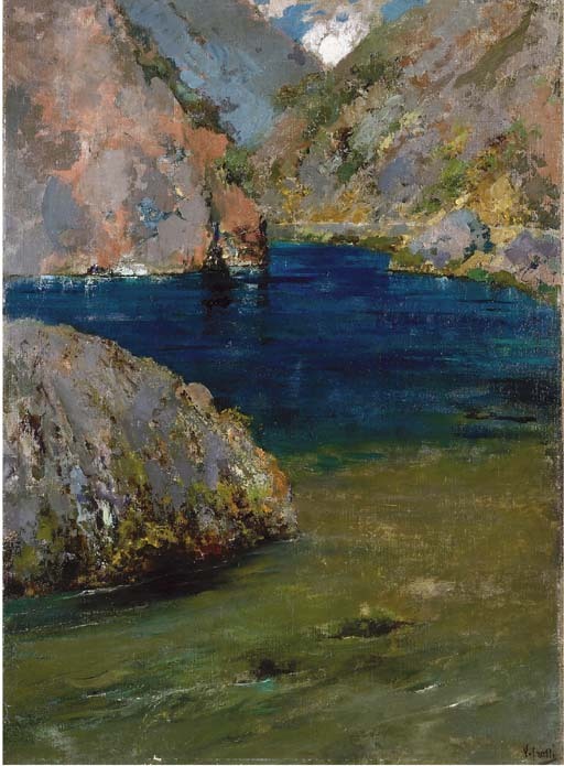 blastedheath:  Vincenzo Irolli (Italian, 1860-1949), Acqua e rocce [Water and rocks].