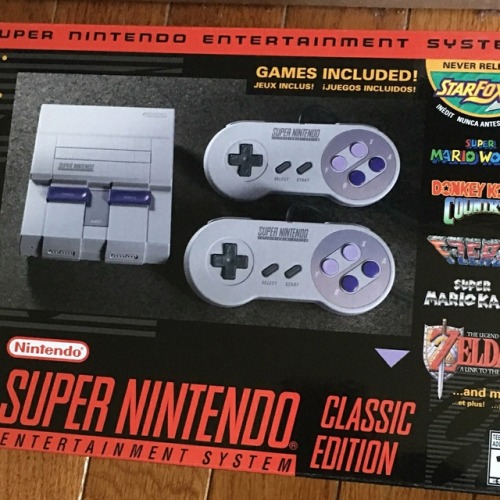 Got my #SNES Classic in the mail. Shoutout to ThinkGeek for it! Got it on launch day. ❤️it’s a