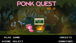 tiarawhynot:    After quite a lengthy development cycle, we bring you ponkquest! The story of a certain pink pony, lost in a world so familiar yet so far.From the bottom of our hearts, a special thanks to all our Patreon supporters who’ve kept us going