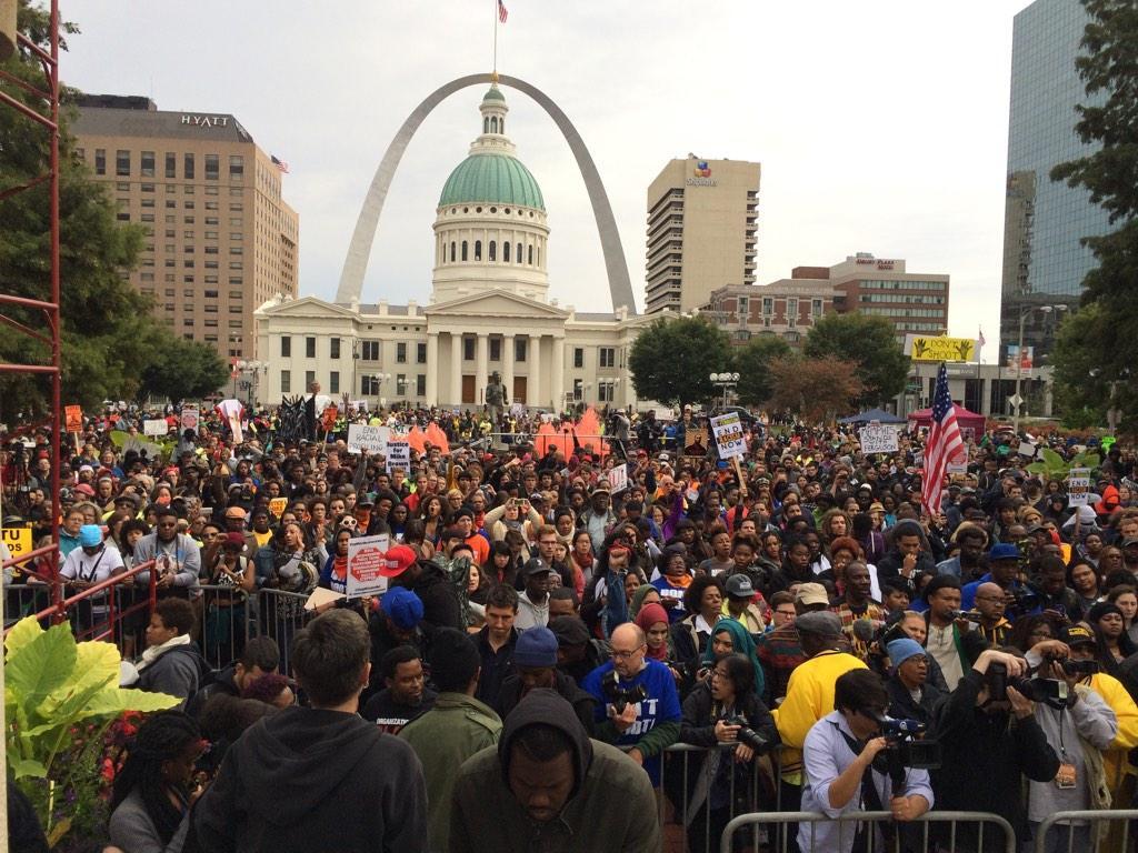 millennialau:  Photos from today’s ongoing rally #FergusonOctober 