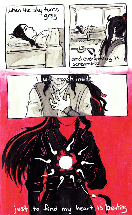 Part one (two, three) of my three-part wei wuxian-centric comic, set to imagine dragons’ “bleeding o