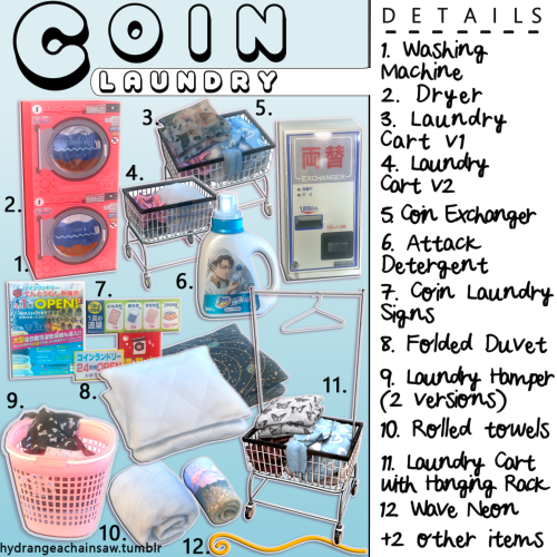 ꧁Coin Laundry Set꧂ Hii guysʚɞ Here’s a new set! ◠‿◠18 itemsBGC except for washing machines, dryers a