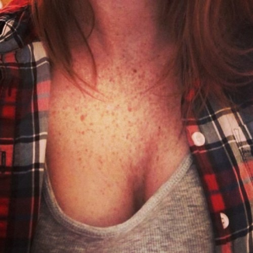 #freckles #gingerlove #ginger #cleavage #yummy porn pictures