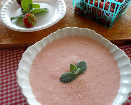 Recipe: Strawberry soup
Halfway between a milkshake and dessert, this versatile soup can be slurped through a straw or frozen into fruit pops.