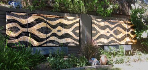 Backyard Water Wall by Damien Jones This wall design creates a peaceful atmosphere in this residenti