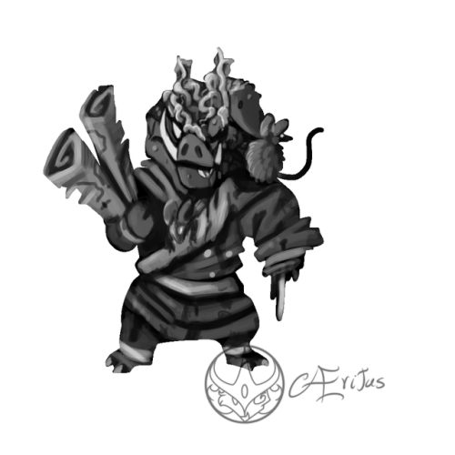 We had a “speed test” at school6 hours in total to create at least 3 silouette and a greyscale of a selected one for 5 character, theme: Pirates.I went to my super-confort zone and made them animals, zombie was a personal bonus.I’ve done the greyscales