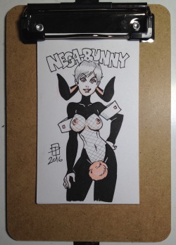 Pinupsushi:  Goofing Around.  Say Hello To Nega-Bunny. A Sort-Of Bizarro Playboy