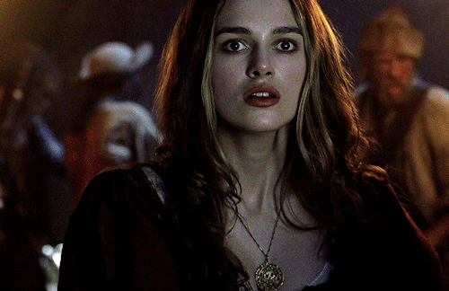 movie-gifs:I hardly believe in ghost stories anymore, Captain Barbossa.Keira Knightley in Pirates of