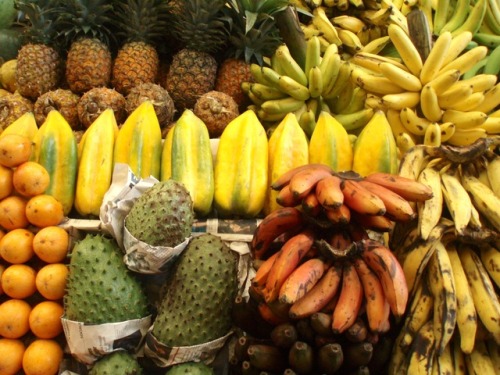 Frutas tropicales, Mercado Municipal de Santa Clara, Quito, Ecuador, 2008.