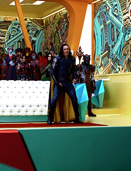hiddleston-daily:One of my favourite things in this film is Loki’s response to Hulk smashing Thor in