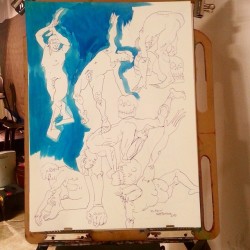 Figure drawing.  Thanks Ed Barron. Ink on