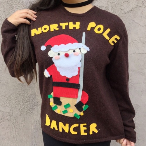 DIY ugly christmas sweater because Santa is naughty sometimes too ✨