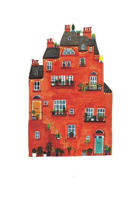 thingssheloves:
“ Red house by Lizzy Stewart on Flickr.
”