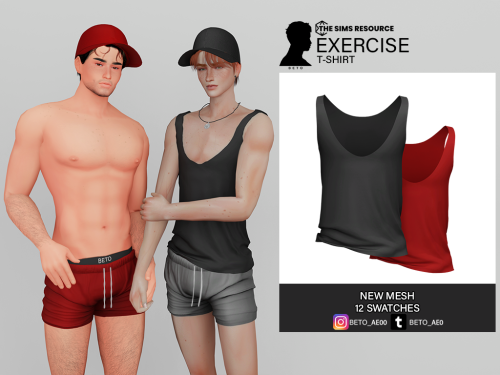 beto-ae0: Exercise (Top)  - 12 colors- New Mesh- All Lods- All maps DOWNLOAD IN TSR Exercise (Pants)