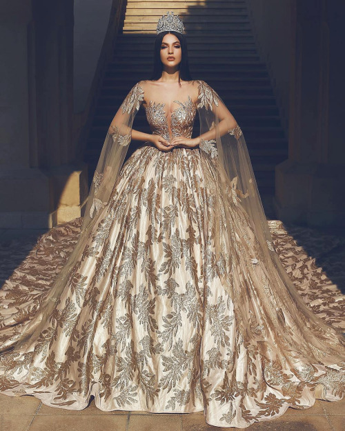 inkxlenses:A regal bridal gown adorned with threads of gold (Parukeri Estetike Merita)