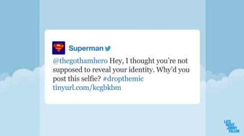 Sex latenightjimmy:  Batman and Superman Tweet pictures