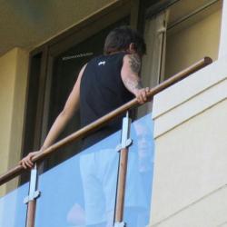 proudoflou: Louis on his hotel balcony in