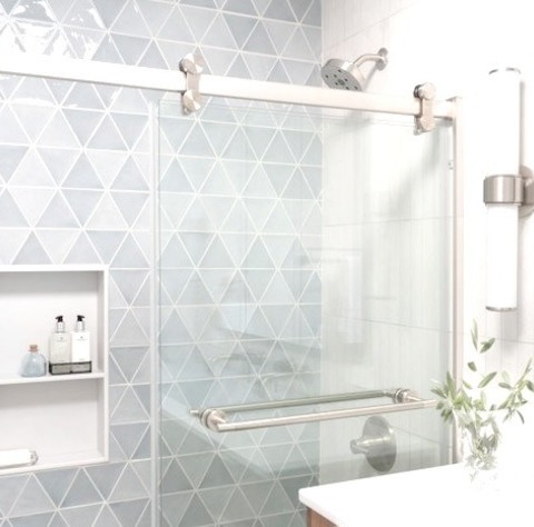 Chicago BathroomInspiration For A Small 1960s Master Bathroom Remodel Featuring A Freestanding Vanity,