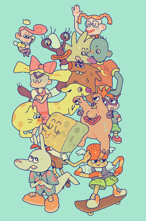 drew some of my favourite nick characters !!! these guys were and still are super important to me an