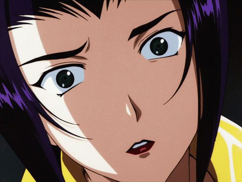 baddroid: Look at my eyes, Faye. One of them is a fake because I lost it in an accident.