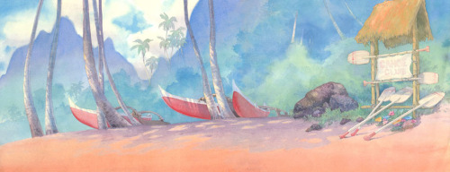 Lilo & Stitch background art by Peter Moehrle