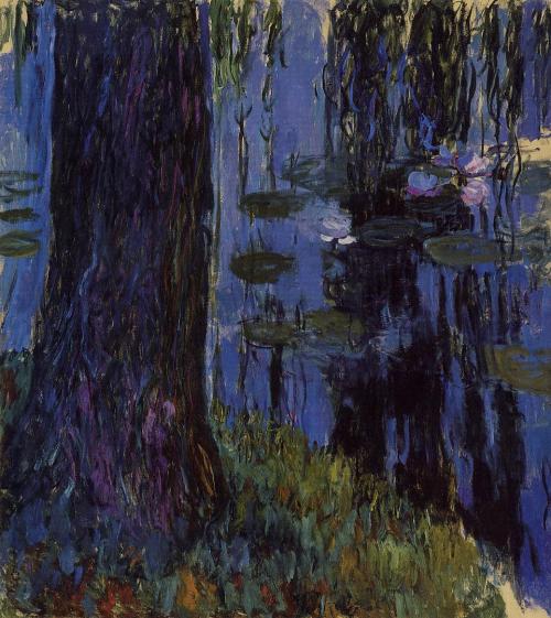 Weeping Willow  - Claude Monet ( 1921 - 1922) rightWeeping Willow  - Claude Monet ( 1918 - 1919)   l