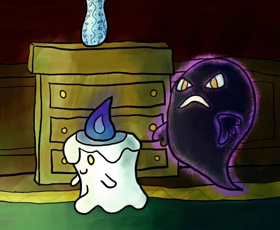 lizzledpink: Day 9: Favorite Ghost Type Litwick is an adorable and creepy little