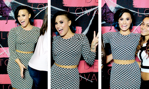 burrowjoe:  Demi Lovato at her meet and greet in Brooklyn, New York on October 27, 2014. 