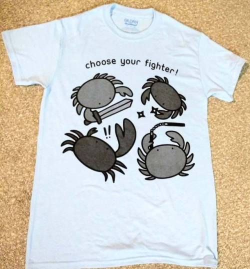 zakthecat21: figdays:“Choose Your Fighter” T-shirt // crowlines  @mudcrab-merchant