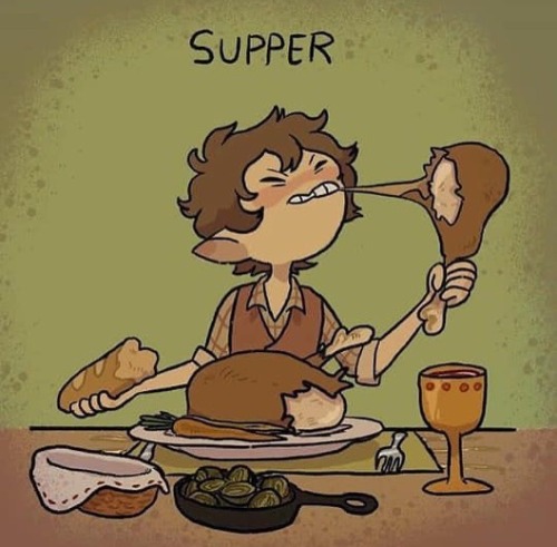 tabbythekouhai: jitterzart: knightoflodis: eldamaranquendi: Hobbits meals from www.inst