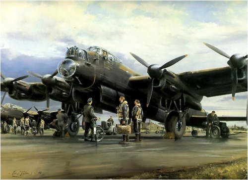 bmachine - The crews of the Avro 683 Lancaster before departure