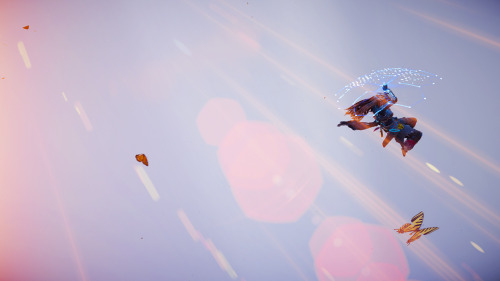If you glitch into the void and you glide long enough, butterflies start spawning around you xD