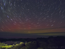 just&ndash;space:  Aurora Australis and star trail on New Years Day. Taken from Flinders Blowhole, Victoria.  js