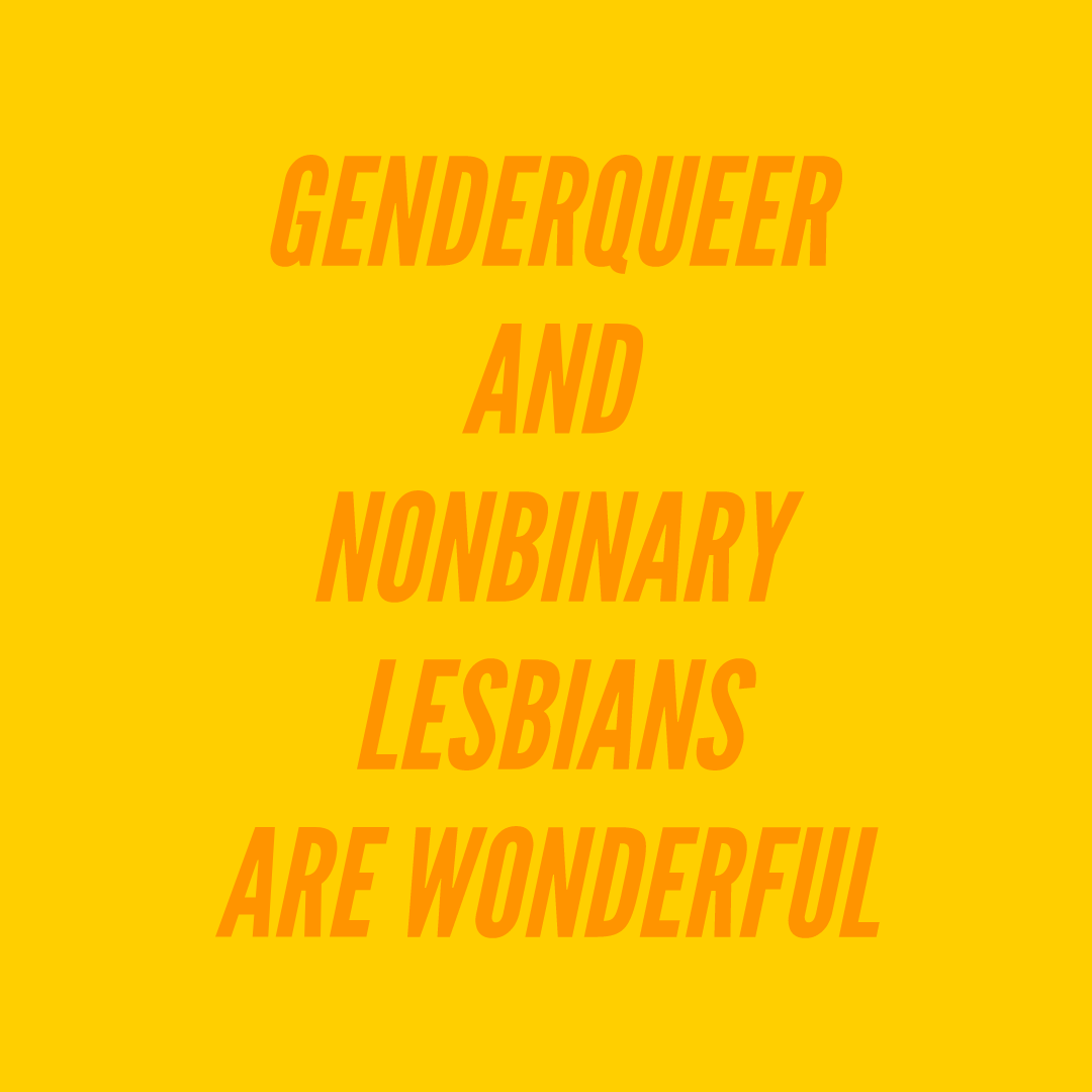 genderqueerpositivity:(Image description: four images in pink, yellow, and orange