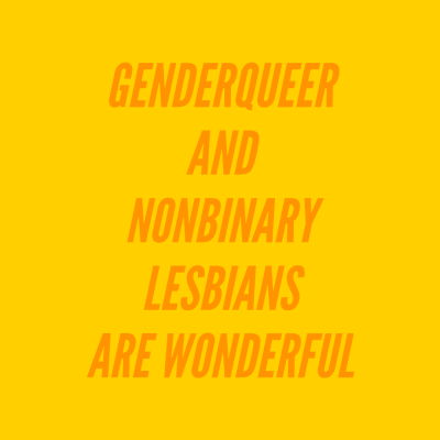 genderqueerpositivity:(Image description: four images in pink, yellow, and orange