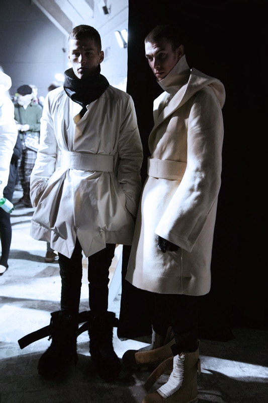 rick-owens:  Backstage @ Rick Owens Fall 2013 