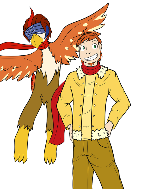 Gym Leader 2So second gym leader in my fan-region is Dusty.  He’s a crop-duster for a bunch of farms around his area.  His ace pokemon is a fakemon I made called Helvian, a pure flying type pokemon.  The idea behind Helvian is that they have crazy