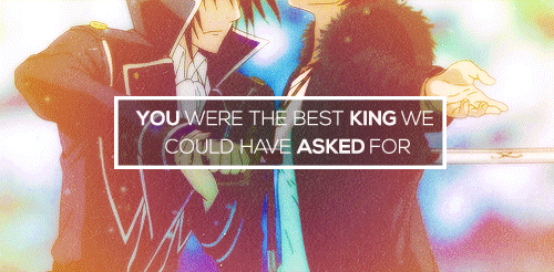           Fictional deaths I will never get over (2/?) : Suoh Mikoto &ldquo;You