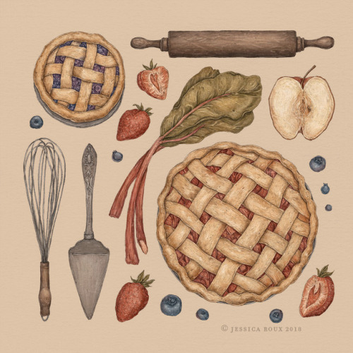 Pies! From my 2019 Wall Calendar. I don’t have too many left in stock - if you want to order one, no