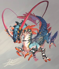 itsnethew:  gomalemo:    Spiny Lobster Dragon