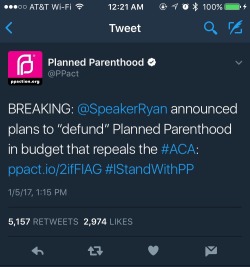 newwavefeminism:  A photoset of a thread posted today by Planned Parenthood via twitter.  They’re breaking news about congress taking steps to defund Planned Parenthood and end with a call to action.  You can follow them at @PPact on twitter to catch