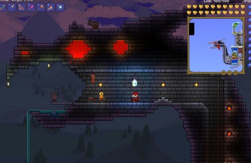 adt-terraria:  My terraria oc’s house now ! 