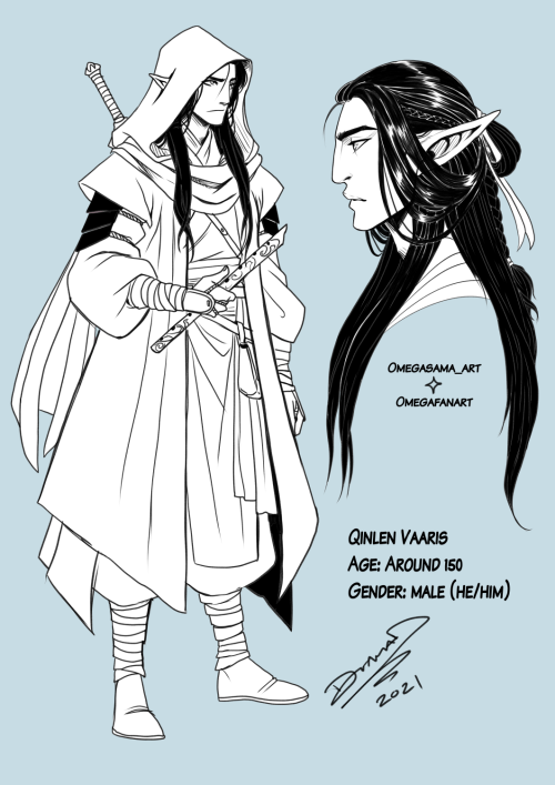 Qinlen Vaaris.I drew my upcoming DnD character. I was asked to join a group yesterday and I’m 