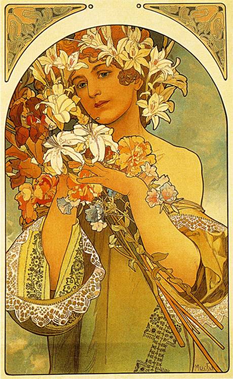 artist-mucha:Flower, 1897, Alphonse MuchaMedium: lithography