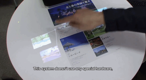 prostheticknowledge:  Prototype Real / Digital Info Interface System Using projection