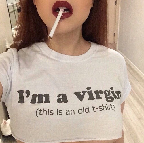 snow-snowwhite:   I’ m a Virgin  