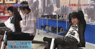 Nino, the black sheep of Arashi when it comes to exercising。 Here’s a special flashback. 