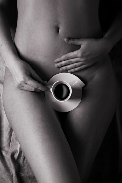 Naked Women Drinking Coffee